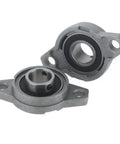 Badass Four Piece Pillow Block Bearing Set KFL Series Zinc Alloy 8 To 20 MM Bore Heavy Duty Units Built Like Tanks To Resist Rust And Handle Daily Grind With Dust Tight Seals Sure Fire Smooth Spin For Shop Machine Ops Wherever You Go, two mounted bearings