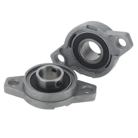 Badass Four Piece Pillow Block Bearing Set KFL Series Zinc Alloy 8 To 20 MM Bore Heavy Duty Units Built Like Tanks To Resist Rust And Handle Daily Grind With Dust Tight Seals Sure Fire Smooth Spin For Shop Machine Ops Wherever You Go, two mounted bearings