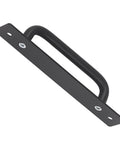 Barn Door Handles Two Pack Sliding Door Handles 6 3 Inch Hole Center Black Zinc Alloy Cabinet Pulls With Plate For Sliding Closet Doors