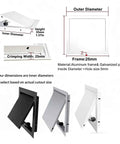 Straight Up Heavy Duty Metal Access Panel For Drywall Plumbing Repair Wall Cover Plate Push To Open Inspection Hatch No Sweat Home Reno Upgrade White 12X22 In. showing aluminum frame and galvanized panels.