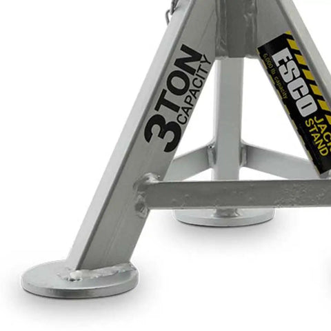Close-up of Heavy Duty Jack Stand Pro Grade 3 Ton Capacity, 6,000 Lb Per Stand, powder coated with base, side view