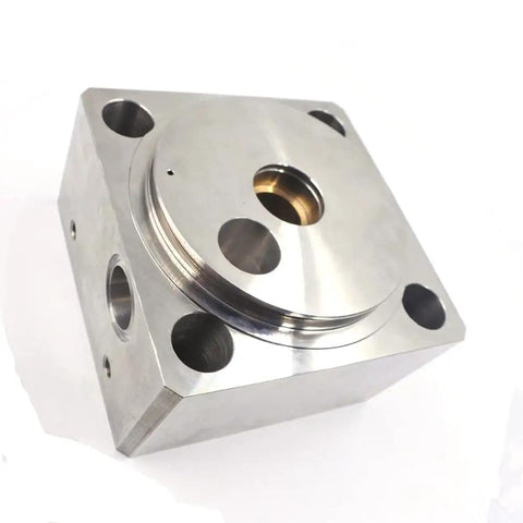 60K Waterjet Intensifier End Bell Left Side Assembly For Waterjet Cutting Machines viewed from top angle