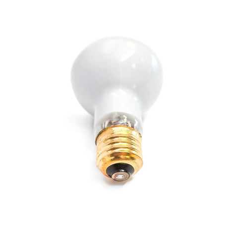 Close-up of a 100W Lava Lamp Light Bulb 125 Volt R Type R20 Medium Base for Lava Lamps Spas Pools and Home Lighting with Regular Screw In Socket.