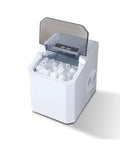 High Performance Countertop Ice Maker Portable With Built In Storage Bin For Rapid Ice Cubes Kitchen Home Bar Entertainment RV Camper Travel Compact Self Contained Unit Energy Efficient Smooth Chill Results with ice inside.