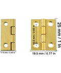 Ten Pack 1 Inch Brass Butt Hinges With Screws For Cabinets Drawers And Jewelry Boxes DIY Friendly Durable Solid Brass Rust Proof