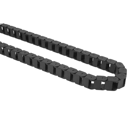 PA66 Nylon Cable Chain One Meter Wire Carrier With End Connectors 10x15mm ID low noise visible in black color