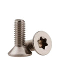 50 Pack Tough As Nails Six Lobe Titanium Countersunk Head Phillips Machine Screws For Woodworking Diy Builds Heavy Duty Fasteners That Really Go The Distance, showing close-up of screws with oval heads.