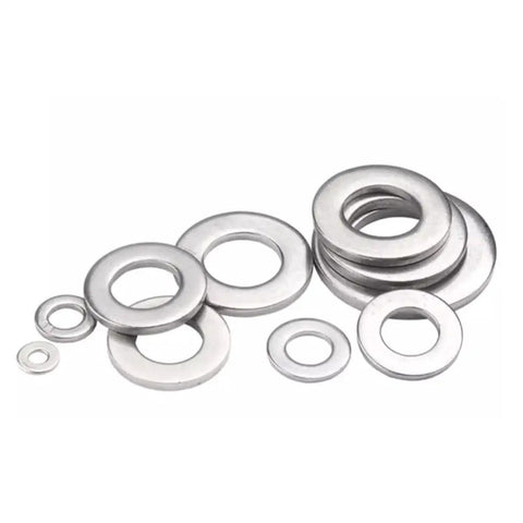 Built To Last M4 Slotted Cheese Head Machine Screws Crafted From Rugged Stainless Steel Includes Sixty Pieces Of Flat Washers And Hex Nuts, stainless steel flat washers in various sizes.