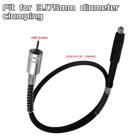 Flexible Drill Shaft Extension Universal Adapter For Dremel Rotary Tools showing 3.175mm diameter clamping