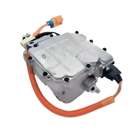 Heavy Duty Electric AC Compressor For Dongfeng E70 EV Auto Replacement OEM V510010JG0122 320V with aluminum housing and wiring.