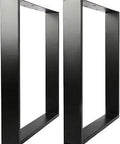 Heavy Duty Metal Table Legs 2 Pack 28 Inch Square Industrial Steel Desk Legs Hold Up To 1000 Lbs Black Finish