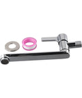 Cold Only Wall Mounted Faucet, Extended Reach 304 Stainless Steel Rotatable Kitchen Sink Tap with Single Lever for Mop Pool(20cm) parts including spout and fittings.