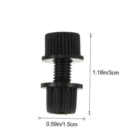 4 Pack Black Nylon Motorcycle License Plate Bolts and Screws 1.18in height, 0.59in width, rust resistant, easy install