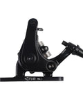 Heavy Duty Mechanical Disc Brakes For Mountain And Road Bikes With Dual Piston Caliper Reinforced Aluminum Frame side view black caliper
