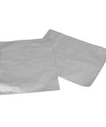 Graphite gasket sheets, flat lay view, 250x200mm, anti high temperature, two grey lightweight sheets