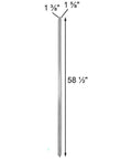 Purple Martin Birdhouse Tri Tel Mounting Pole 12 Foot Telescoping Aluminum Pole section with dimensions labeled in inches