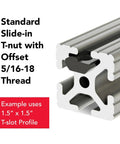 Heavy Duty 5/16-18 Thread Steel Slide In T Nut For 1.5 Inch Aluminum Extrusions example installation
