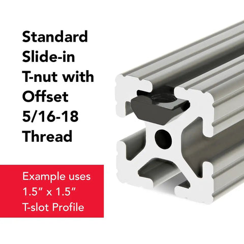 Heavy Duty 5/16-18 Thread Steel Slide In T Nut For 1.5 Inch Aluminum Extrusions example installation