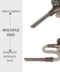 Crevice Tool Attachment For Gen5 V15 V15s V12 V11 V10 V9 V8 V7 Cordless Vacuum Cleaners, shown with direct connect and extension hose options