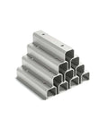 Beefed Up Solar Panel Mounting Kit With Mid And End Clamps And Rails For Roof Installations Secure Framed PV Modules On Rooftops Wind Resistant Clamp System For Easy Durable Roof Mount extrusion-aluminum rails stacked.