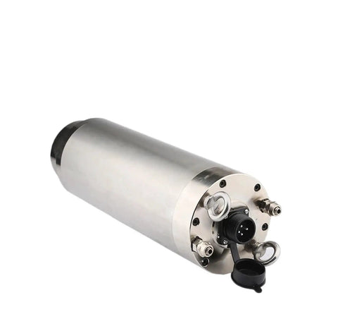 Water Cooled CNC Spindle For Milling Machines, 5.5kW Constant Power with metal body and connectors visible