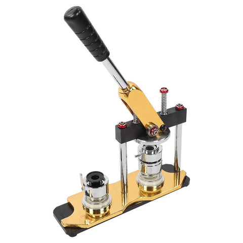 25 Millimeter Button Making Press With Grippy Handle And Smooth Rotary Action Including Three Durable Aluminum Molds Plus One Thousand Pieces Hardware Bundle Zero Hassle Setup Ready To Roll Right Out Of The Box