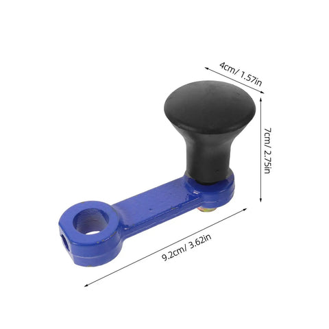 Two Pack Rotary Cultivator Tiller Lift Handle With Ergonomic Grip for Tractor and Lawn Tiller, blue handle dimensions shown