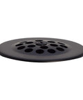 Bulletproof Beehive Bathtub Drain Strainer Grid With Brass Screw Matte Black Finish, round design with honeycomb pattern for clog protection.