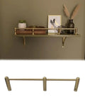 Straight Up Heavy Duty Wall Mount Shelf Brackets, Adjustable Anti Tip Safety Rail Kit For Cabinets And Bookcases, 34 Inch Gallery Guard on shelf