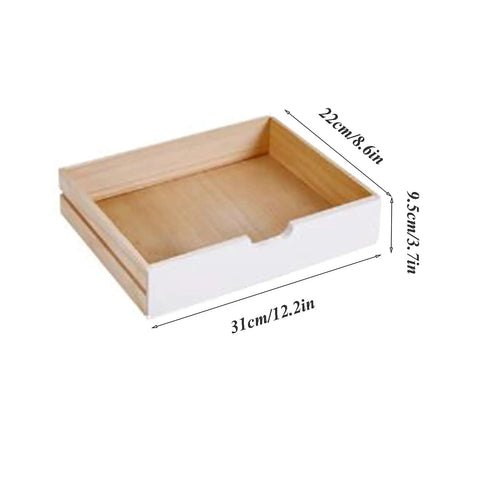 Solid Wood Desk Drawer Cabinet Organizer For Office And School Supplies, A4 File Storage, hand-polished wooden drawer dimensions.