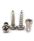 Close-up of 200 Piece Carbon Steel Cross Pan Head Self Tapping Screws Kit M1 Through M2 With 7mm Length Assorted Small Fasteners