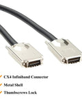 CX4 Infiniband Cable with Screw Lock for Industrial Cameras and Frame Grabbers, high flex, multi channel, metal shell