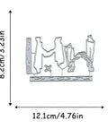 Easter cross design metal cutting die, part of Rectangular Frame Die Cuts Set for Card Making, measures 12.1 by 8.2 cm.