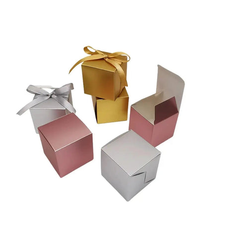 60 Pack Folding Gift Boxes Set For Cosmetics Candles Candy Wedding And Party Gift Packaging Thick Cardboard Flat Foldable Space Saving