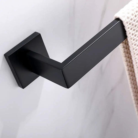 Heavy Duty 23.6 Inch Black Stainless Steel Towel Bar Rack For Bathroom And Kitchen Rustproof SUS 304 Wall Mount Towel Holder