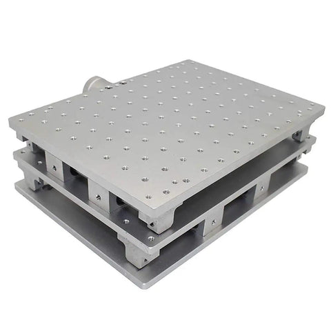 Built Tough Two Axis Portable Xy Motion Table For Welding Laser Marking And Engraving Machines Professional 2D Workbench silver top view