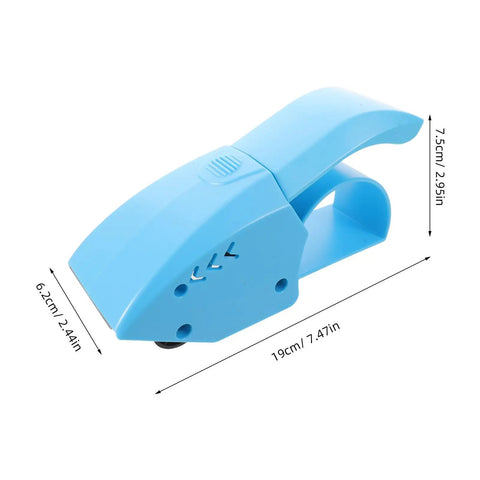 Handheld Packing Tape Dispenser With Cutter For Box Sealing And Mailing Supplies, Blue, 19cm x 7.5cm