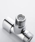 No-Nonsense Backflow Preventer Valve For Washer And Dishwasher, Chrome Solid Brass Angle Valve, Wall Mount, G1/2 Inlet To G3/4 Outlet