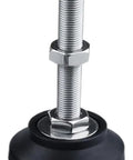 Adjustable Furniture Leveling Feet Set With 40mm Dia Nylon And Stainless Steel Base No Tool Needed Height Adjustment From 30 To 150mm Fits M5 To M12 Thread black leveling foot with threaded steel bolt and lock nuts