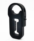 Rugged Black Hi-Lift Jack Handle Keeper For Farm Jacks, heavy duty silicone strap designed to prevent rattling and secure lift jack handles.