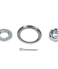 Metal components for 2.4L Front Left Steering Knuckle And Wheel Bearing Hub Assembly For 2011 Kia Optima, including washer, spacer, nut.
