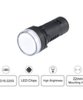 Red Green Dual Color Indicator Light 24 Volt Dual Power, 22mm Panel Mount High Brightness LED for control panels, close-up view