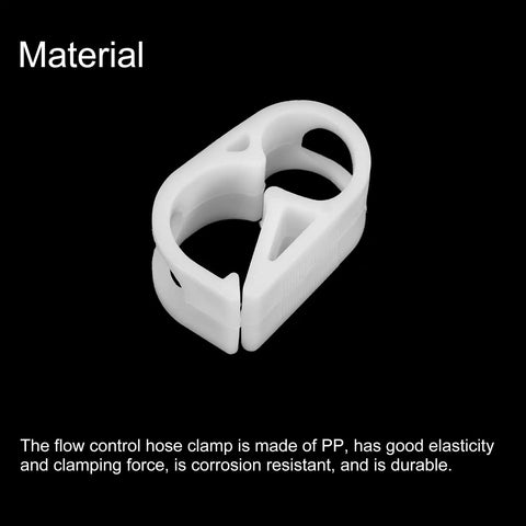 Plastic Tubing Clamps 20 Pack 3/16 To 5/16 Inch Tube OD Adjustable Hose Clamp for Flow Control in durable PP material
