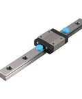12mm Linear Rail With Block Mini Bearing Steel Slide Kit 150mm Length For Precision Motion In Automatic Equipment And Measuring Tools With Lubrication System, angled view