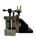 Heavy Duty Mini Vertical Slide With Quick Read Dial And Shop Tested Steel Vice For Bench Lathes side view with measuring scale