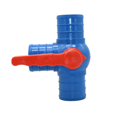 Heavy Duty 50 63 75 100 Mm Water Tape Hose Connector Tee Straight Ball Valve Pipe Fitting For Farm Irrigation And Large Sprinkler System White With Three Way Valve And Universal Hose Clamp Compatibility Built For Easy No Fuss Setup, blue 63 mm tee valve