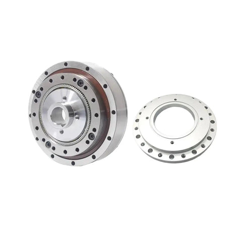 Precision Strain Wave Gear Harmonic Reducer With Knockout 30 To 1 Ratio For Slick Cnc Rotary Tables and Robot Joints, showcasing compact design.