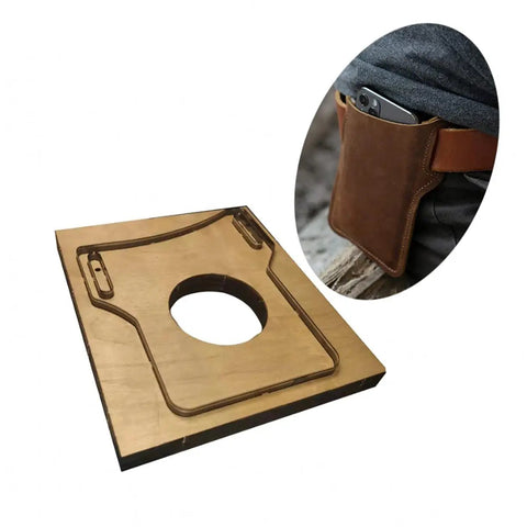 Leather Die Cutter Kit With Japan Steel Blade Leather Knife Mold For DIY Wallets Purses Pouches Bags And Wood Dies 1 Set Featuring Durable Wooden Base And Classic Bow Shape Cutter For Craft Lovers