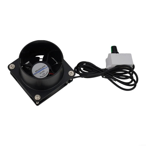 Super Handy Usb Adjustable Soldering Fume Extractor Smoke Absorber Fan With Duct Pipe, 5V black fan with duct attached.
