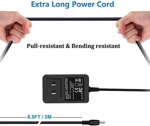 9V Power Supply For Korg Volca Series Plug And Play And Wide Range Of Synths Replacement Cord showing pull-resistant features.
